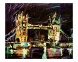 London Tower Bridge at Night - England -