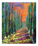 Cypress Tree Path - Italy - Oil Painting