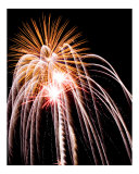 Brilliant Fireworks against Black Sky
