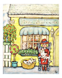 Antique Shop Lady & Calico Cats