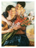 Mexico Senora Senorita Flower Poster