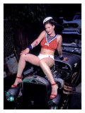 V8 Sailor Pin Up Girl Poster