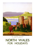 The Conway Estuary  North Wales  LMS Poster  1923
