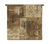 Abstract Damask Flax Square