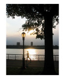 Runner at Sunset on a Summer Day