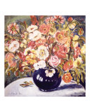 Blue Vase with Flowers