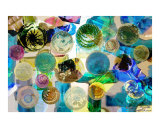 Colored Blown Glass Collage