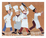 Chefs with Burning Pan