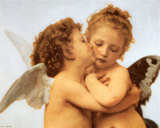 The First Kiss  c1873 (detail)