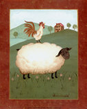 Sheep with Rooster