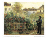 Monet Painting in His Garden at Argenteuil