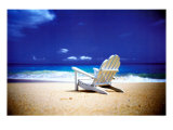 Beach Chair on Empty Beach
