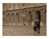 Couple in the Rain  the Louvre