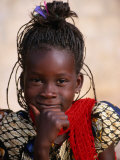 Portrait of Young Girl  Langue De Barbarie National Park  St Louis  Senegal