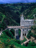 Santuario De Nuestra Senora De Las Lajas Church Built on Bridge Over the Guaitara River  Colombia