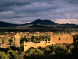 Buildings with Mountain in Distance  Santa Fe  USA