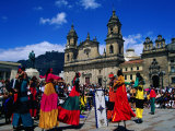 Street Theatre Performance in the Plaza De Bolivar  Bogota  Colombia