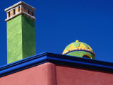 Colourfully Painted Chimney and Dome of a House in San Miguel De Allende  Guanajuato  Mexico