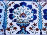 Decorative Tiles in Topkapi Palace  Istanbul  Turkey