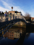 The Decorative Cast-Iron Arch of Dublin's Ha'Penny Bridge  Dublin  Ireland