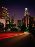 Dusk Lights Over the City  Los Angeles  California  USA