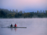 Rowers Training in Lake Burley Griffin  Canberra  Australia