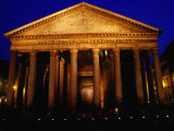 Pantheon Illuminated at Night  Rome  Italy