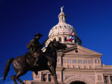 Texas Ranger Statue in Front of State Capitol Building  Austin  Texas  USA