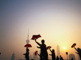 Morning Tai Chi Exercise in the Bund  Shanghai  China