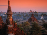 Temple Ruins Shrouded in Mist  Bagan  Mandalay  Myanmar (Burma)