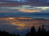 City from Grouse Mountain at Sunset  North Vancouver  Vancouver  Canada