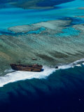 Shipwreck on Barrier Reef  Lagoon South  New Caledonia