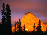 Sunrise on Sinopah Mountain at Two Medicine Lake - Glacier National Park  Montana  USA