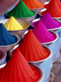 Multicoloured Tika Display in Devaraja Market  Mysore  Karnataka  India