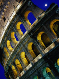 The Colosseum Lit Up at Night  Rome  Lazio  Italy