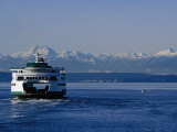 Wa State Ferry Nearing Colman  Seattle  Washington  USA