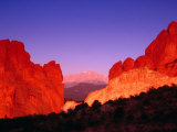 Garden of the Gods with Gateway Rocks in Distance  Colorado Springs  USA