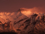 Peaks of Annapurna II at Sunrise  Gandaki  Nepal