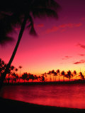 Sunset at Anaehoomalu Beach  Waikoloa  Hawaii  USA