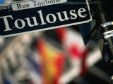 Toulouse Street Sign New Orleans  Louisiana  USA
