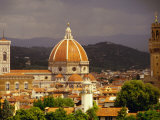 Skyline Including Duomo and Tower  Florence  Tuscany  Italy