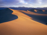 Sun and Shadows Outline Sand Dunes Near Stovepipe Wells  Death Valley National Park  California