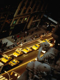 Yellow Taxis in the Street  New York City  New York  USA