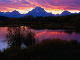 Sunset Over Snake River  Oxbow Bend  Grand Teton National Park  USA