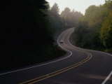 Car Driving Down Highway 101  Olympic National Park  USA
