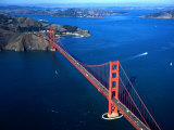 Aerial of Golden Gate Bridge Over San Francisco Bay  San Francisco  USA