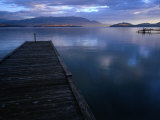 Jetty of Flathead Lake at Dusk  Montana  USA