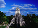 Temple of the Grand Jaguar on the Great Plaza  Tikal  El Peten  Guatemala