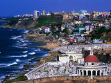 Fuerte De San Cristobal with the City in the Background  San Juan  Puerto Rico