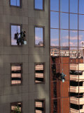 Men Cleaning Windows of High-Rises  Toronto  Canada